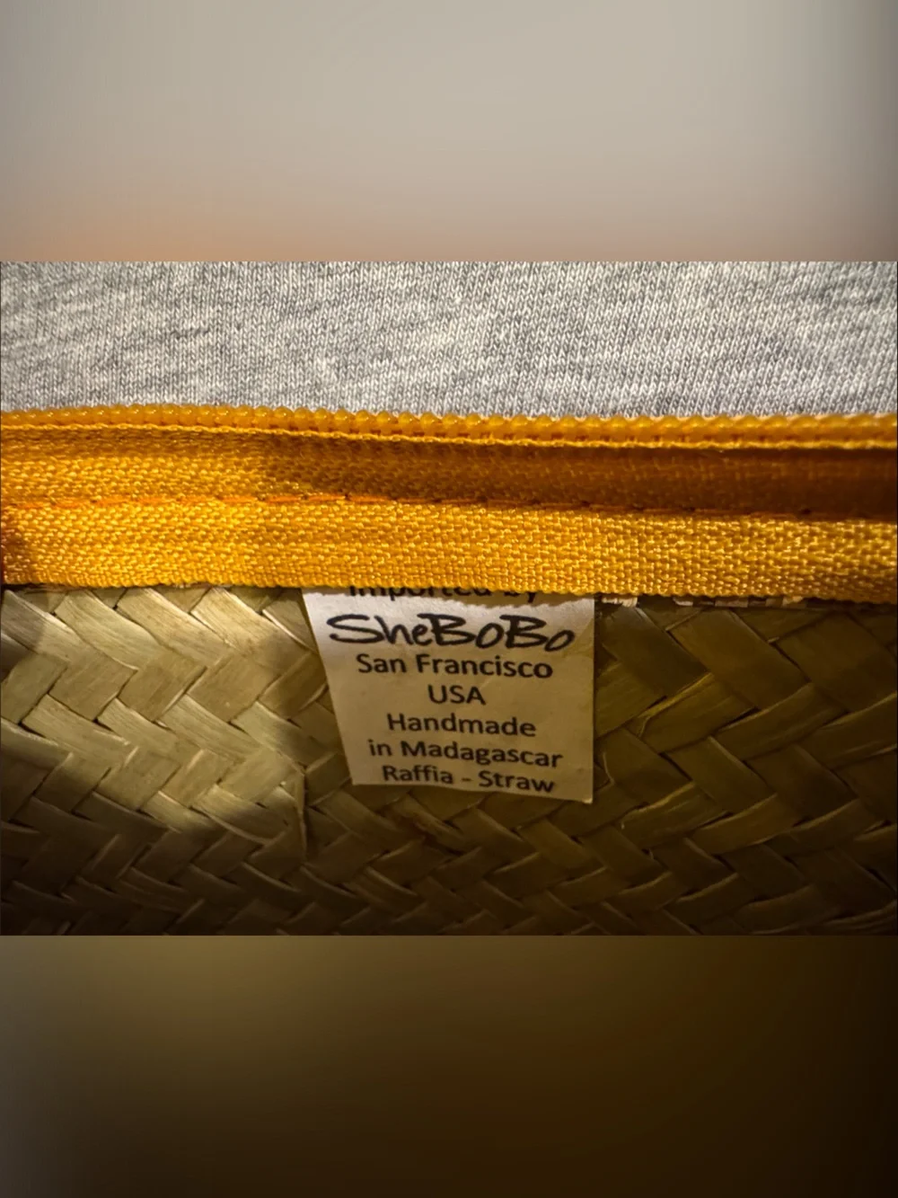Striped Woven Raffia Straw Pouch Set - Brown & Cream Handmade in Madagascar